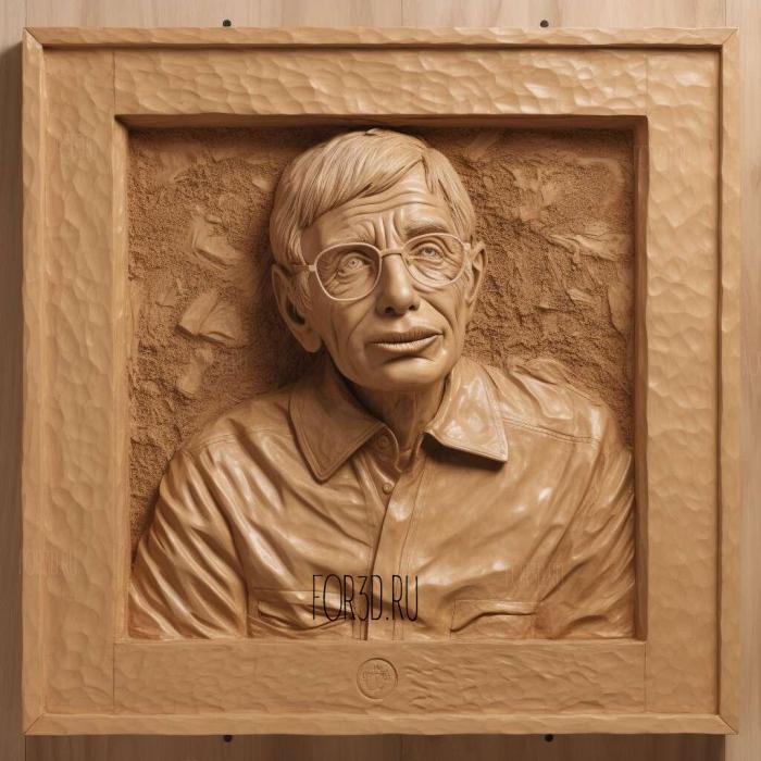 stephen hawking 4 stl model for CNC